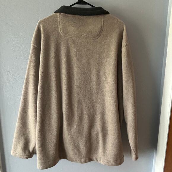 St John's Bay Tan Fleece 1/4 Zip Pullover Men's Size XL - Picture 4 of 16